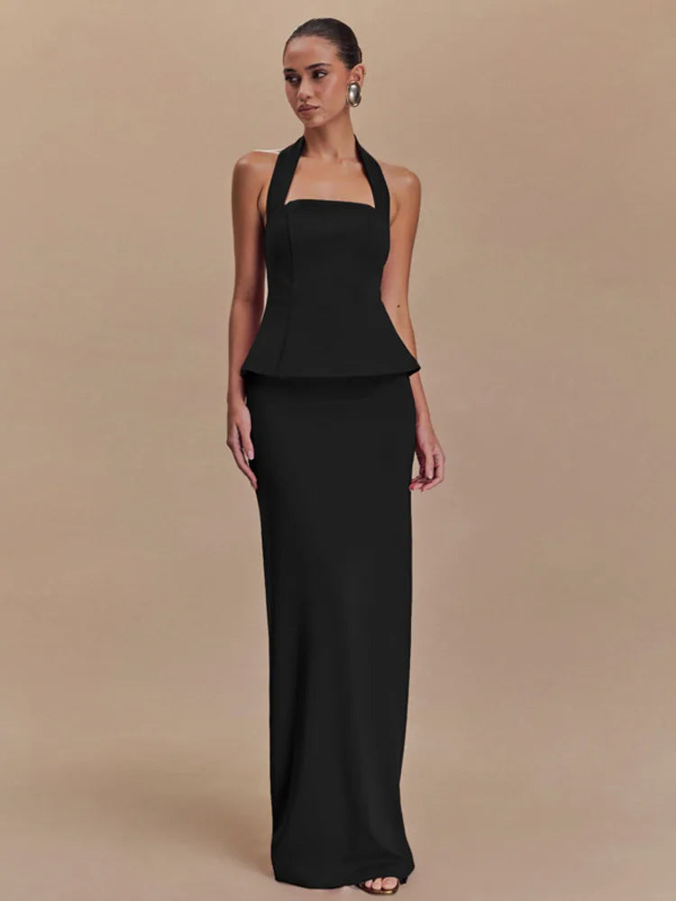 Backless 2 Piece Sets Square Collar