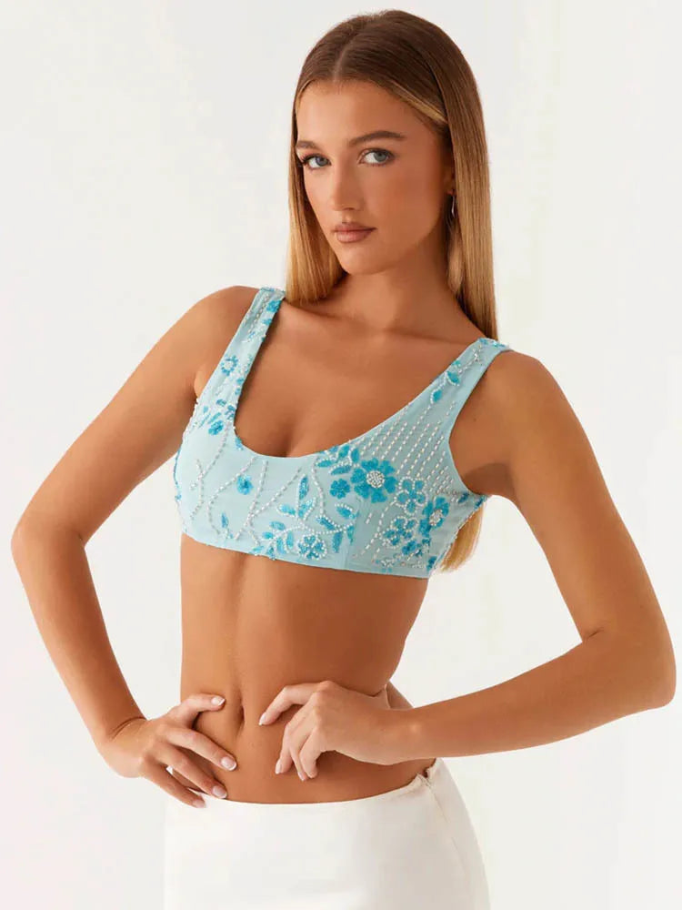 Sequin Shorts Two Piece Sets Summer