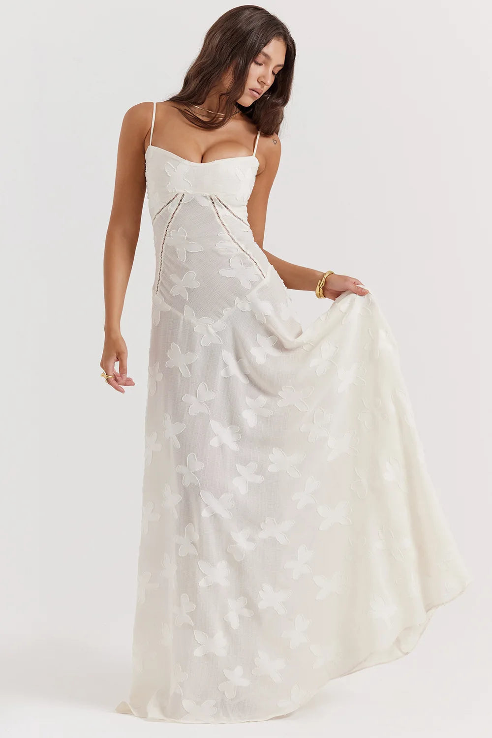 Print Backless Maxi Dress For Spaghetti