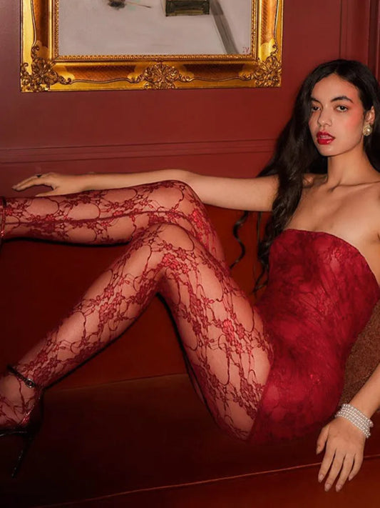 See Through Lace Dress Off-shoulder Strapless