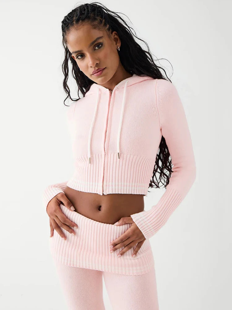 Autumn Winter Knit Two Piece Sets