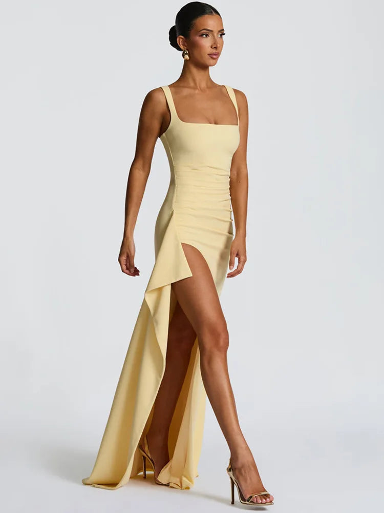 Spaghetti Strap Maxi Dress Gown Sleeveless
