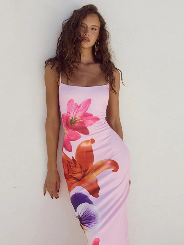 Floreal Print Long Dress For Gown