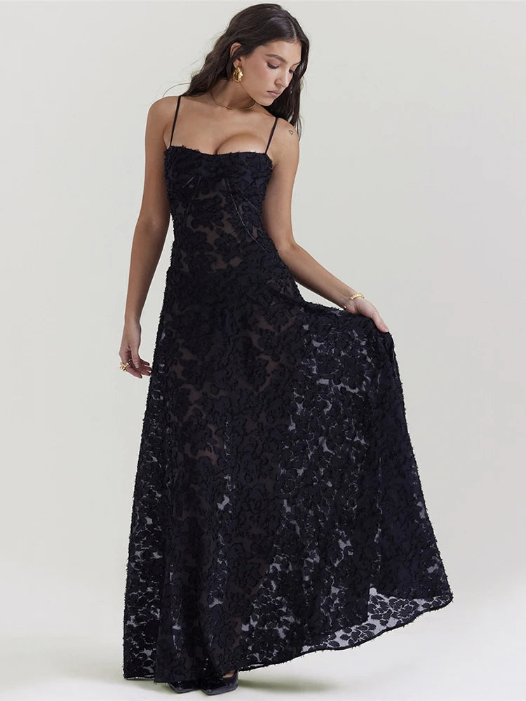 Print Backless Maxi Dress For Spaghetti