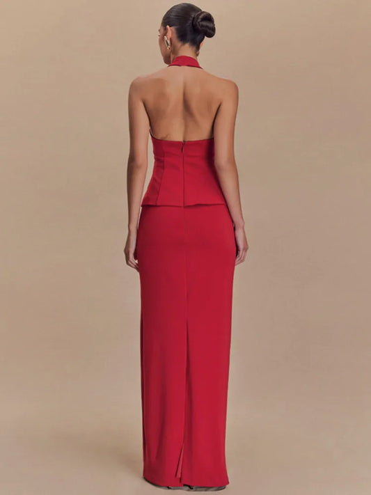 Backless 2 Piece Sets Square Collar