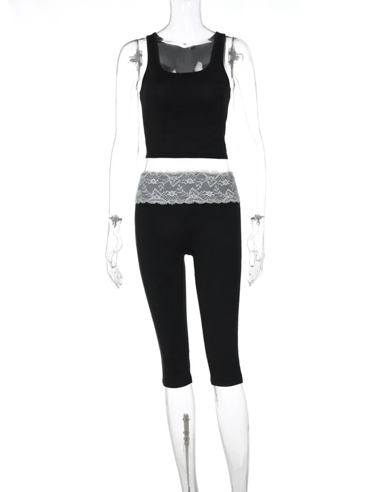 Shorts Two Piece Sets Outfits Sleeveless