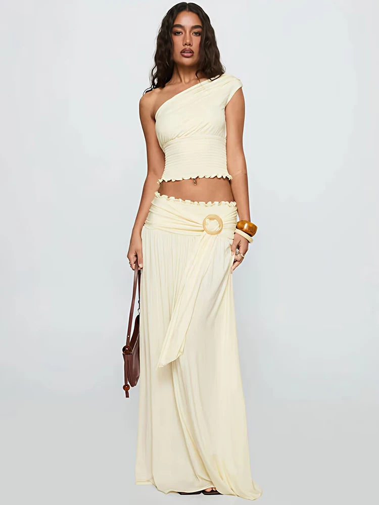 Skirt 2 Piece Matching Sets Skew