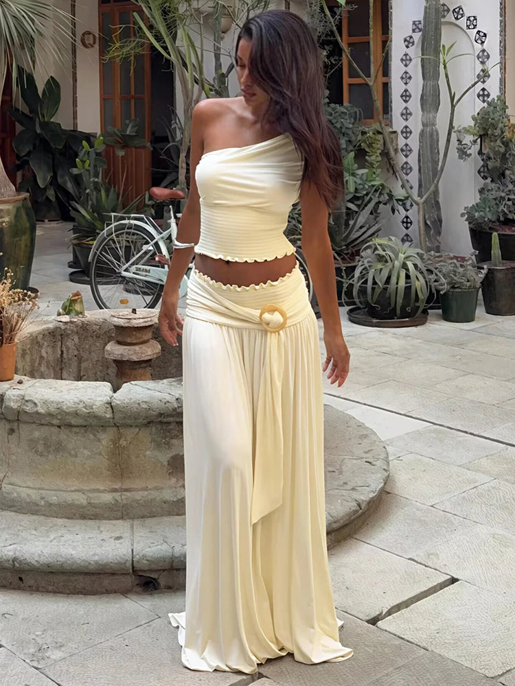 Skirt 2 Piece Matching Sets Skew