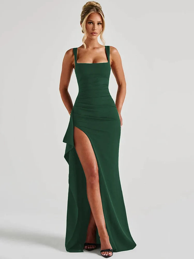 Spaghetti Strap Maxi Dress Gown Sleeveless