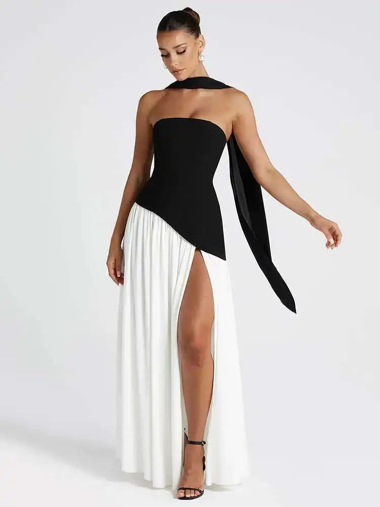 Strapless Off-shoulder Maxi Dress For Gown