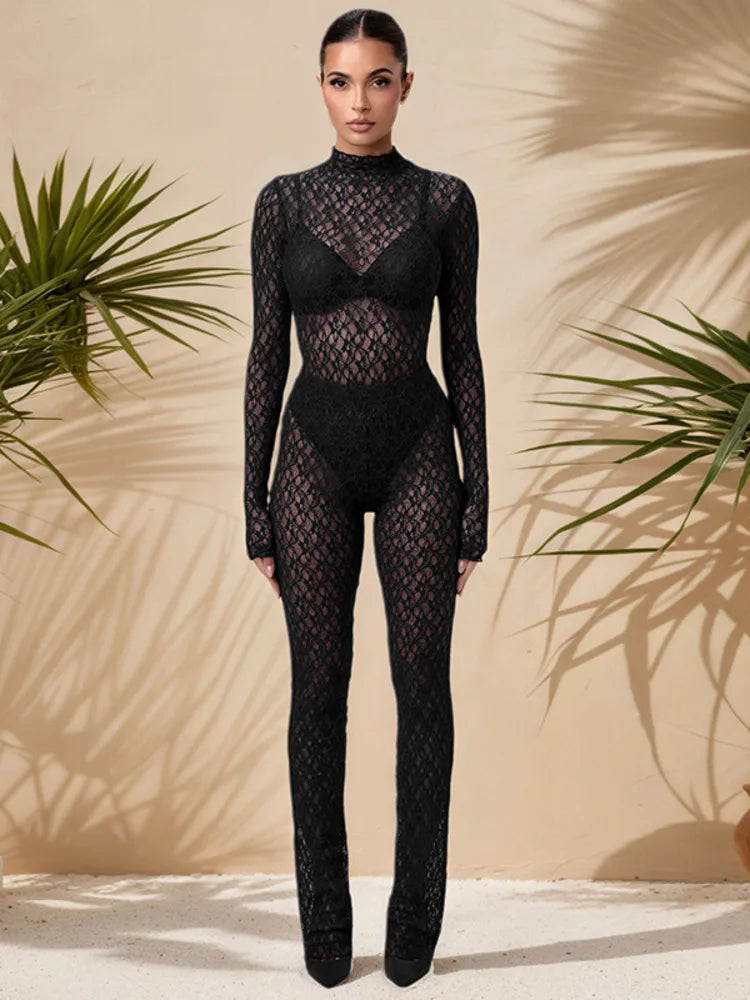 Lace See Through Two Piece Sets
