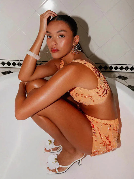 Sequin Shorts Two Piece Sets Summer