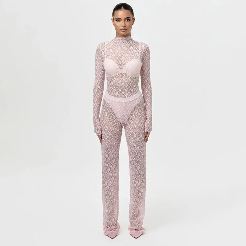Lace See Through Two Piece Sets