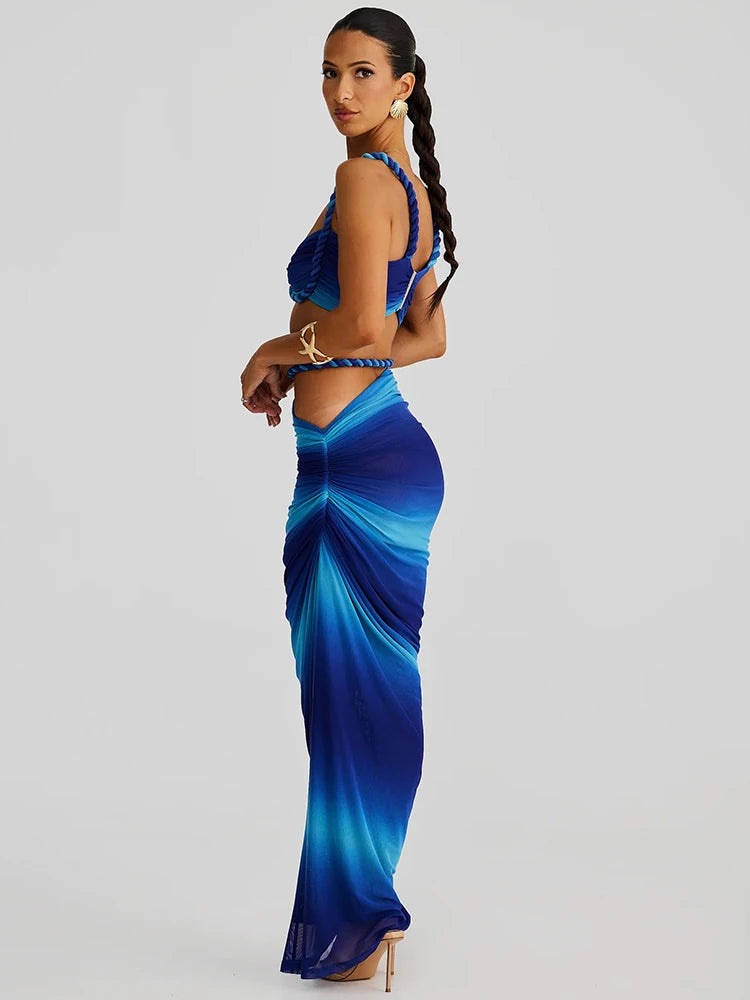 Summer Beach Two Piece Sets Strapless