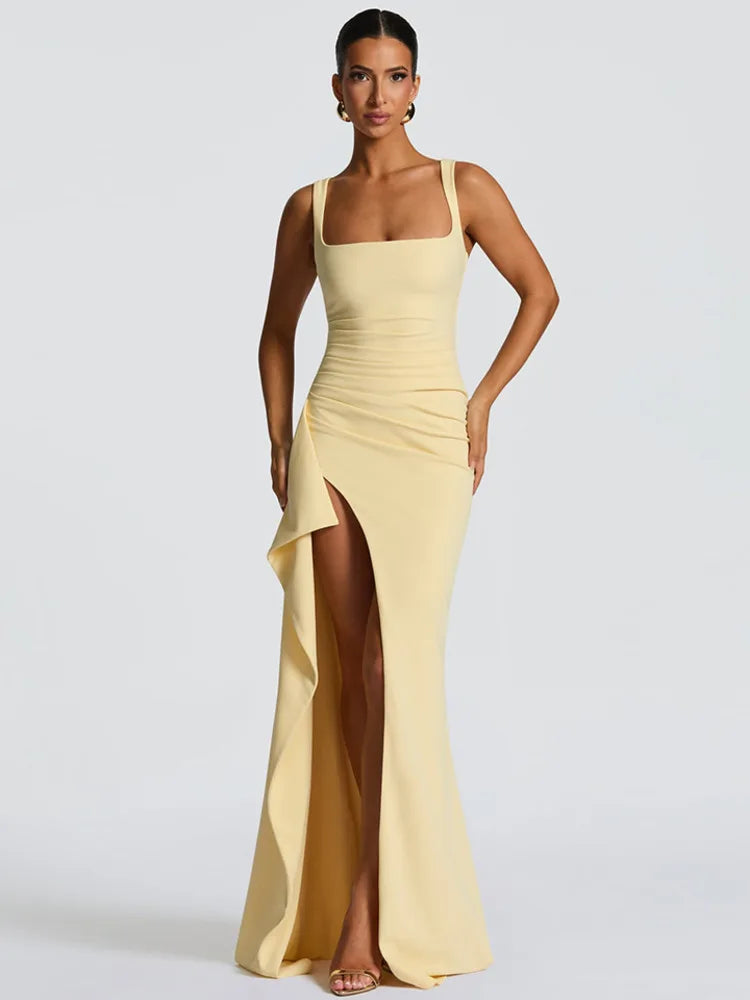 Spaghetti Strap Maxi Dress Gown Sleeveless