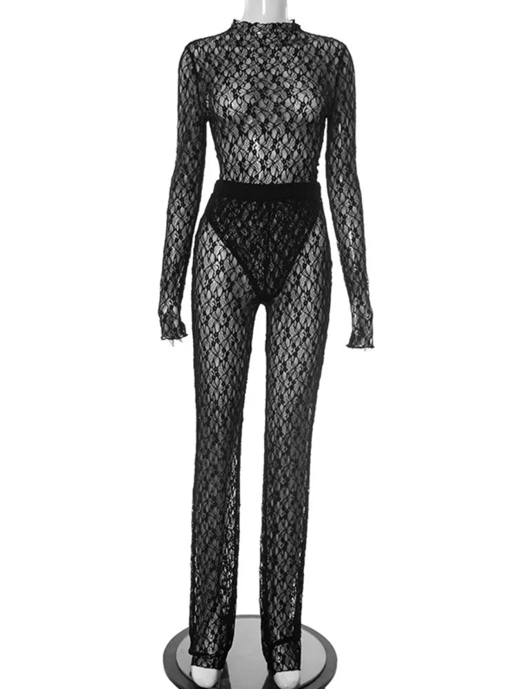 Lace See Through Two Piece Sets