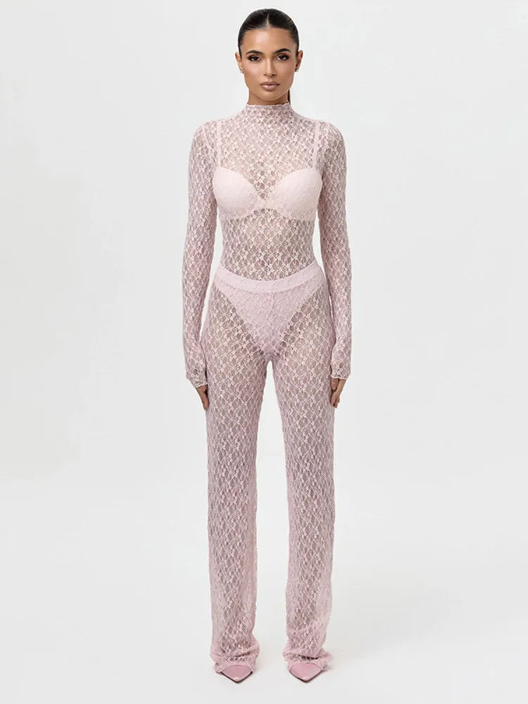 Lace See Through Two Piece Sets